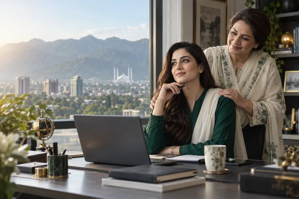 Fictional Pakistani social drama scene